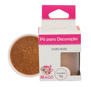 Pó Para Decoracao Ouro Rose 8g - Mago
