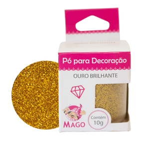 Pó Para Decoração Ouro Brilhante Brilho 10g - Mago