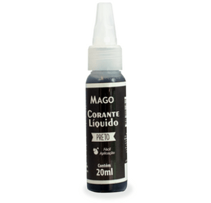 Corante Alimentício Liquido Preto 20 ml - Mago