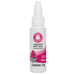 Corante Soft Gel Rosa Pink 15g