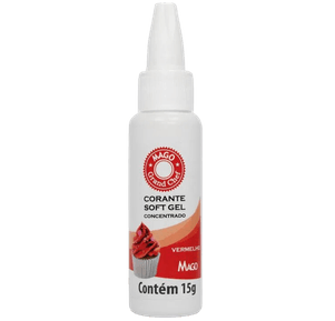 Corante Soft Gel Vermelho 15g