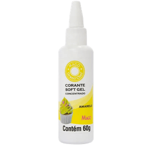 Corante Soft Gel Amarelo 60g