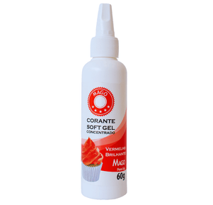 Corante Soft Gel 60g - Vermelho Brilhante