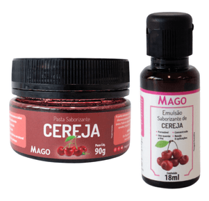 Kit Saborizante de Cereja Emulsão 18ml + Pasta 90g - Mago