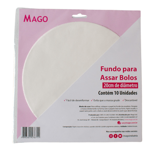 Fundo para assar bolos 20cm 10un