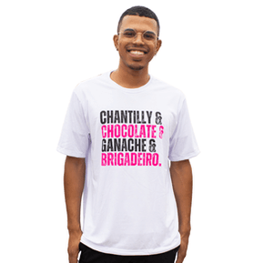 Camiseta - Chantilly, Chocolate, Ganache e Brigadeiro - TAM M