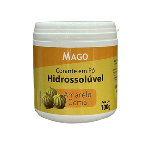 Corante em pó Hidrossolúvel Amarelo Gema 100g