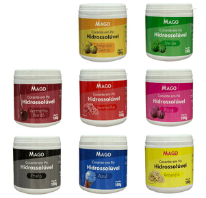 Kit 8 Corantes em pó Hidrossolúvel 100g - Todas as cores