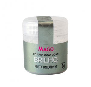 Pó Para Decoração Prata Unicórnio Brilho 5g